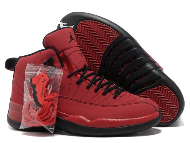 Fashion Air Jordan 12 Motorboat Jones Red Black